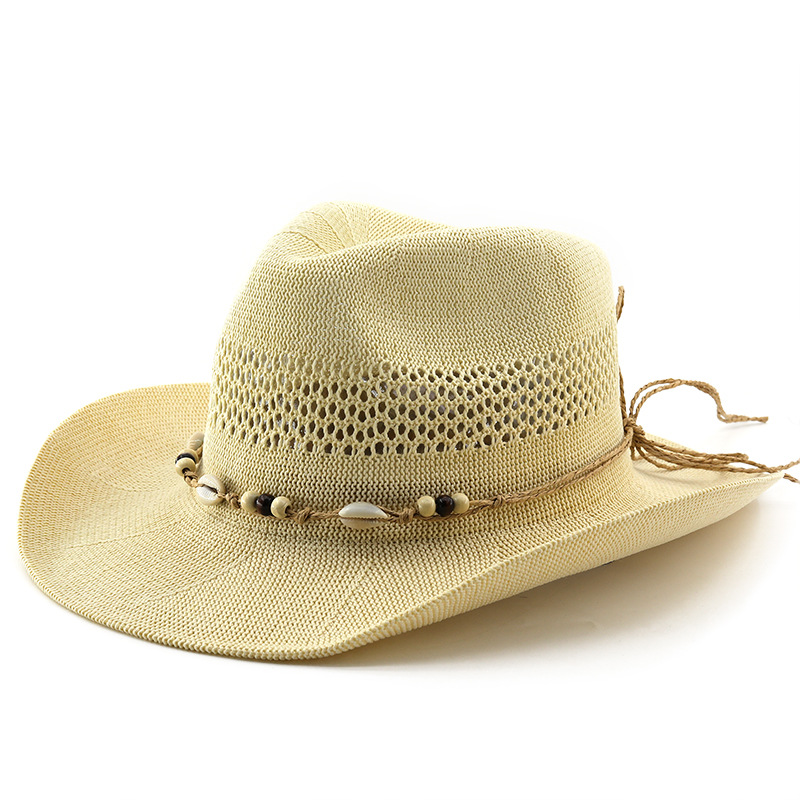 Cowboy Hat Straw - Nowe letnie ażurowe oddychające słomkowe kapelusze