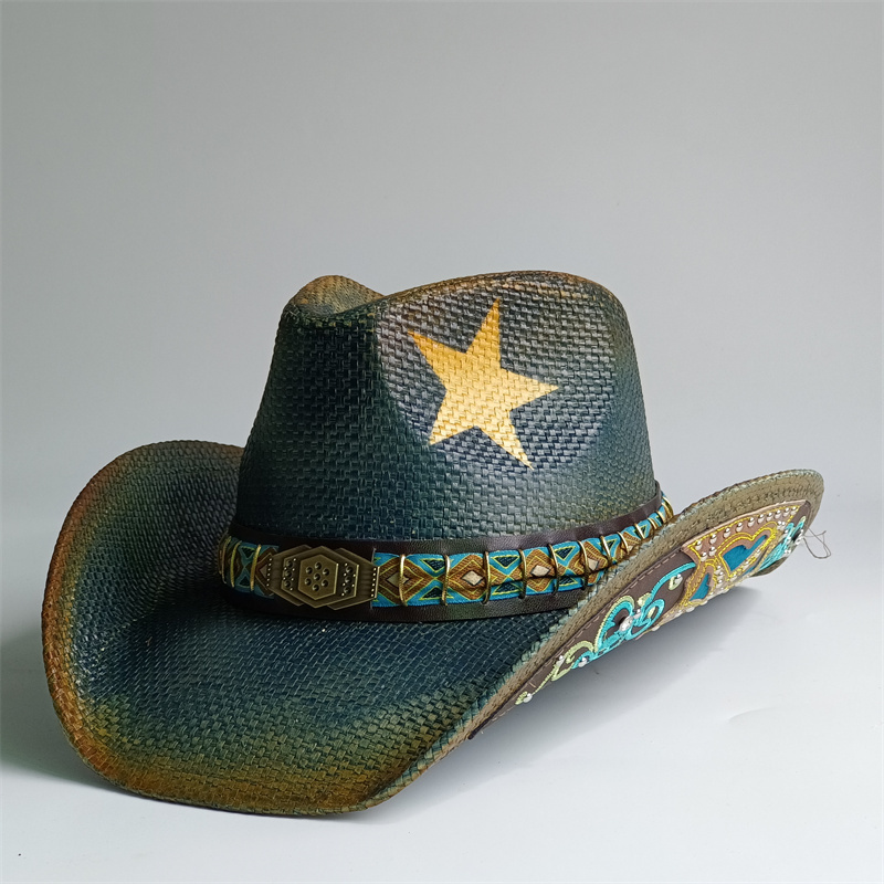 Cowboy Hat Straw - 2026 Gruby kapelusz kowbojski rycerski dla