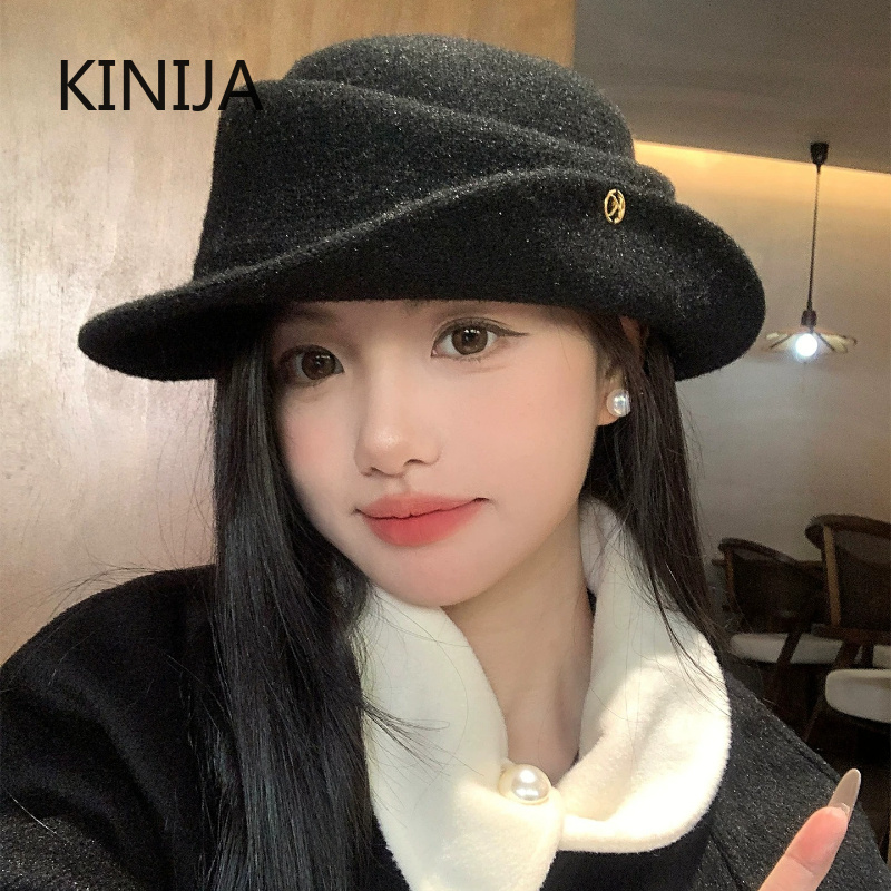 Beret French Wool - Elegancki francuski czarny kapelusz damski, idealny