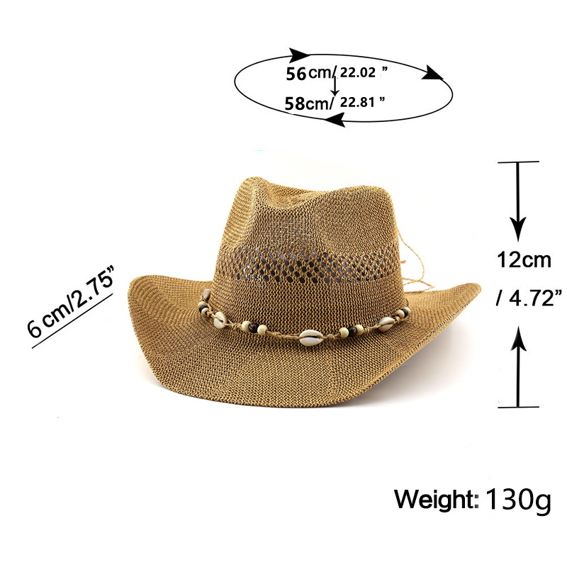 Nowe letnie ażurowe oddychając – Cowboy Hat Straw recenzja i cena