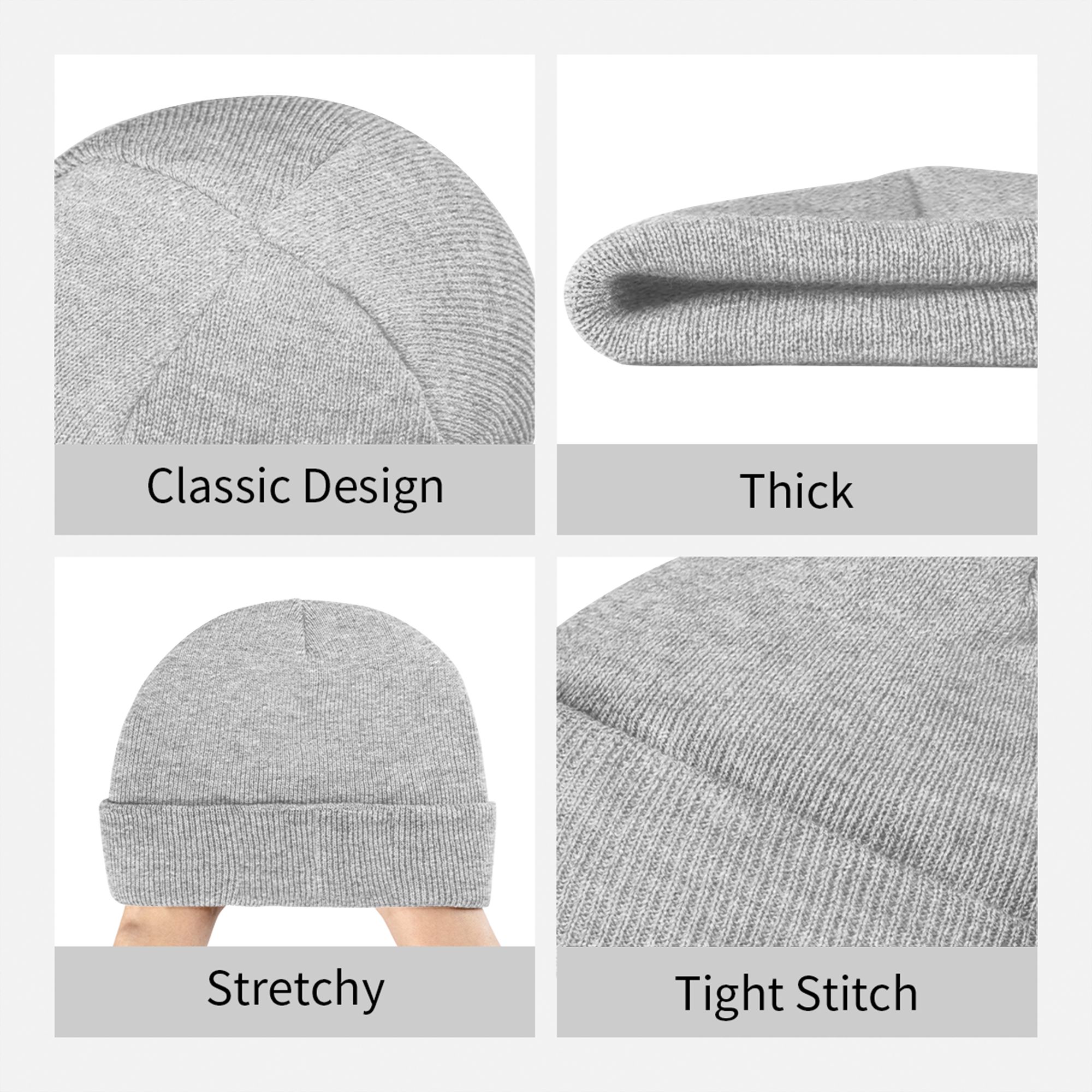 Czapka zimowa z dzianiny w prą – Beanie Cuffed Knit recenzja i cena
